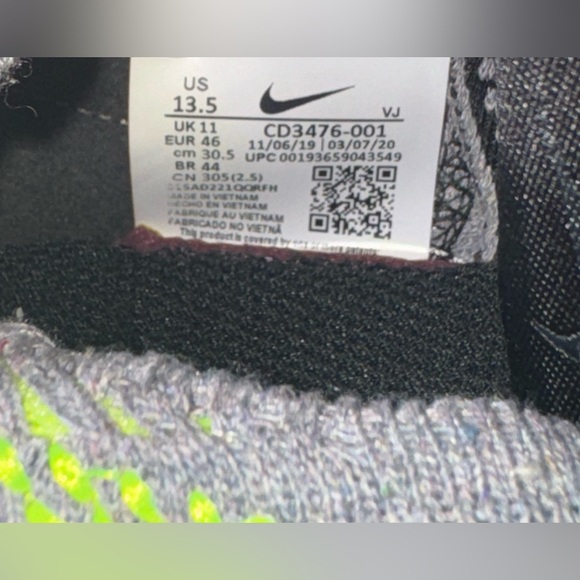 Nike Space Hippie 04 Grey Volt Women’s 13.5 Fits Men’s Size 12 - Picture 6 of 9